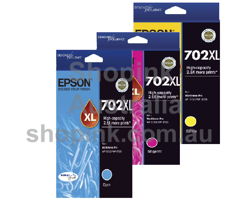 Epson 702XL Genuine High Capacity Value Pack 3 INKS - Image 2