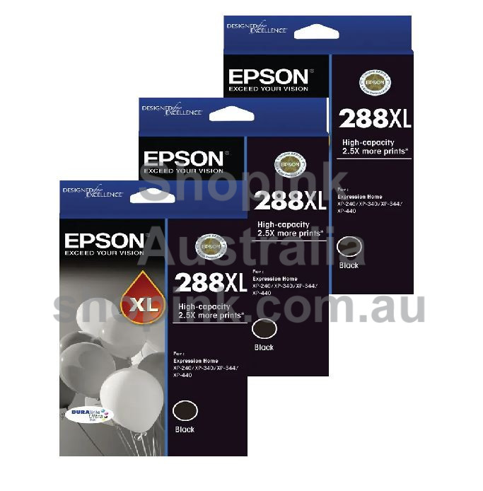 Epson 288XL Black Genuine Cartridge 3 Inks
