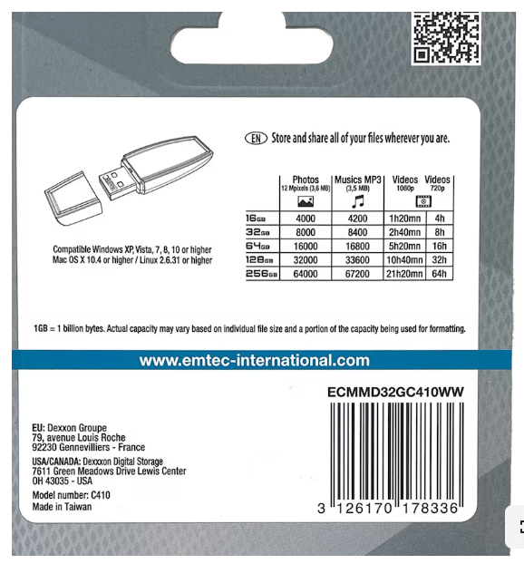 Emtec Style Flash Drive 32GB USB 2.0