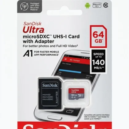SanDisk Ultra MicroSDXC UHS-I Card with Adapter 64GB